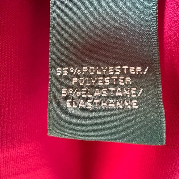 Ralph Lauren Deep Rose Red Long Sleeve Elegant Essentials Dress in Women's 18W - Picture 8 of 9